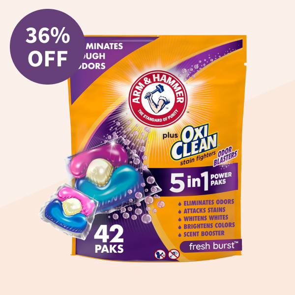 Arm & Hammer Plus OxiClean with Odor Blasters 5-in-1 Laundry Detergent Power Paks