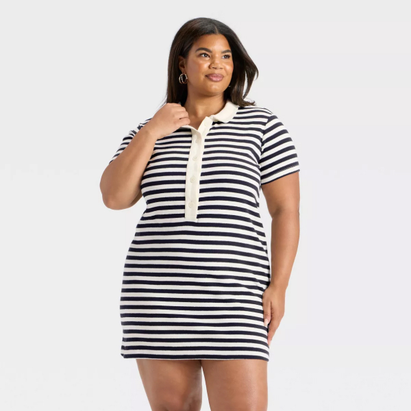 Universal Thread Short Sleeve Knit Mini Shirtdress