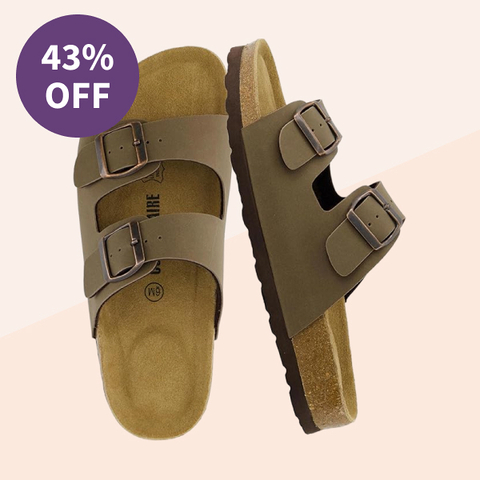 Cushionaire Lane Cork Footbed Sandals