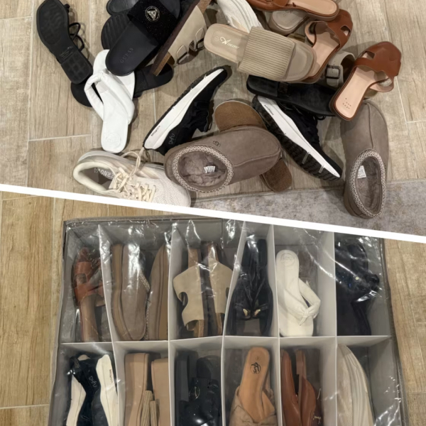 Brightroom Underbed Fabric Shoe Organizer with Dividers