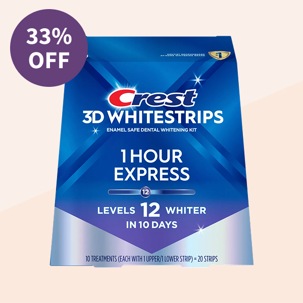 Crest 3D Whitestrips 1-Hour Express At-home Teeth Whitening Kit