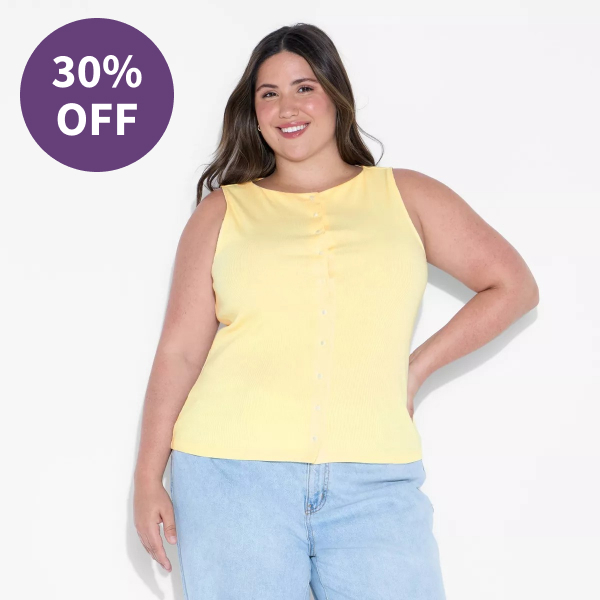 Wild Fable Women's Button-Front Tank Top