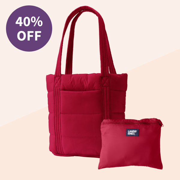 Lands' End Wanderweight Ultralight Packable Tote Bag