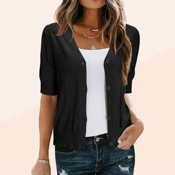 Arach&Cloz Cropped Cardigan