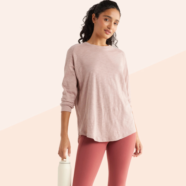 Zella Relaxed Washed 2.0 Long Sleeve Slub Tee