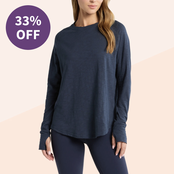 Zella Relaxed Washed 2.0 Long Sleeve Slub Tee