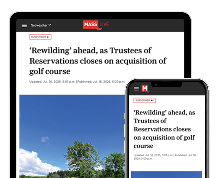 image of news site on tablet and phone