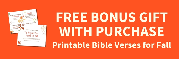 Free bonus - Printable Bible Verses for Fall
