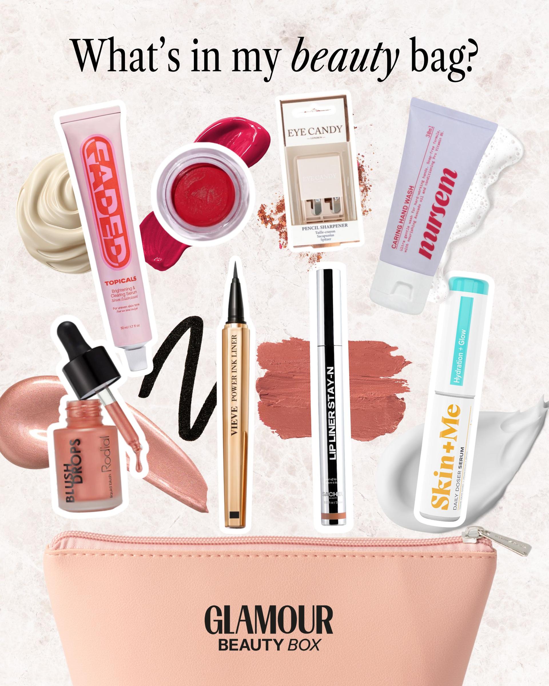 Image of the products in the Glamour Beauty Box