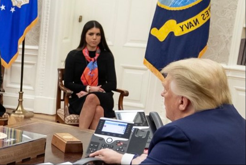 Kingsley Wilson with President Donald Trump in the Oval Office. @KingsleyCortes/X