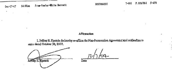 Epstein's Non-Prosecution Agreement