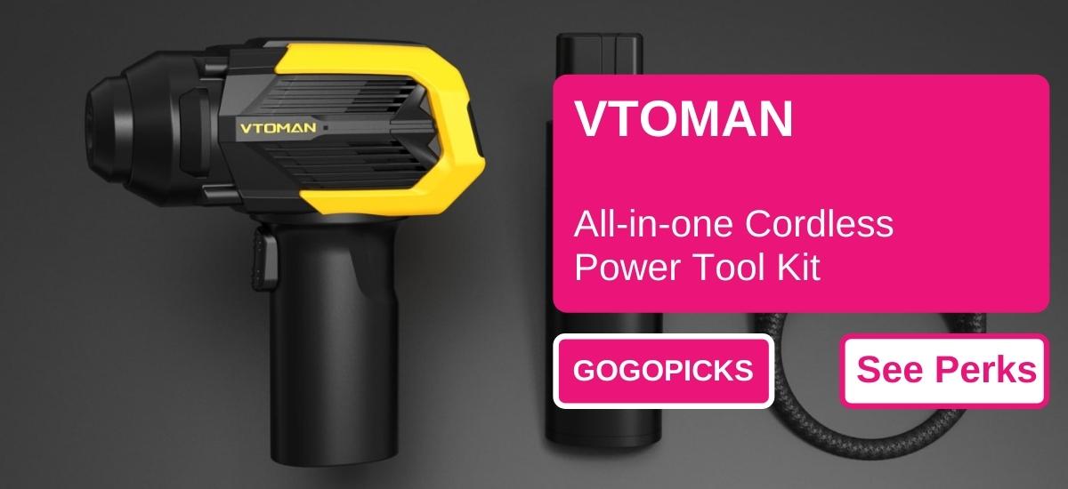 VTOMAN:All-in-one Cordless Power Tool Kit — See Perks