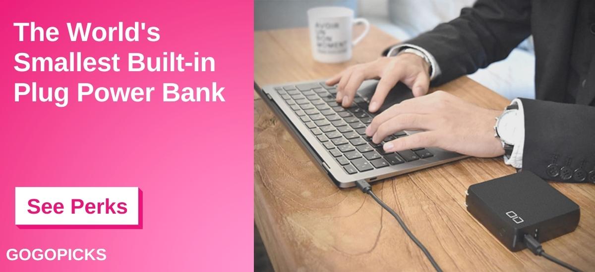The World's Smallest Built-in Plug Power Bank — See Perks