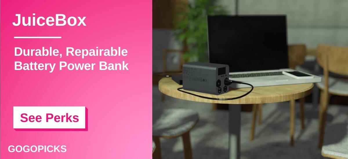 JuiceBox: Durable, Repairable Battery Power Bank — See Perks