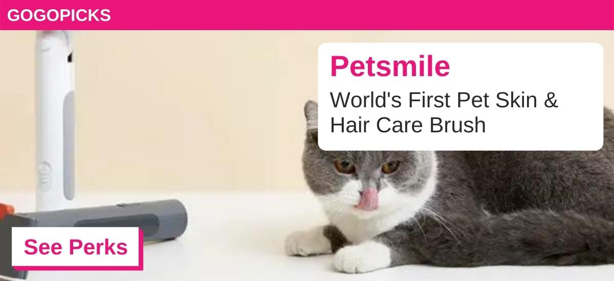 Petsmile: World's First Pet Skin & Hair Care Brush  — See Perks