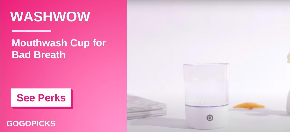 WASHWOW-Mouthwash Cup for Bad Breath — See Perks