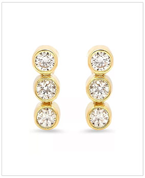 JENNIFER MEYER 3 Mini Diamond Bezel Studs