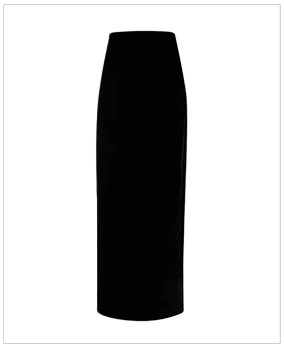 WARDROBE.NYC Velvet Column Skirt