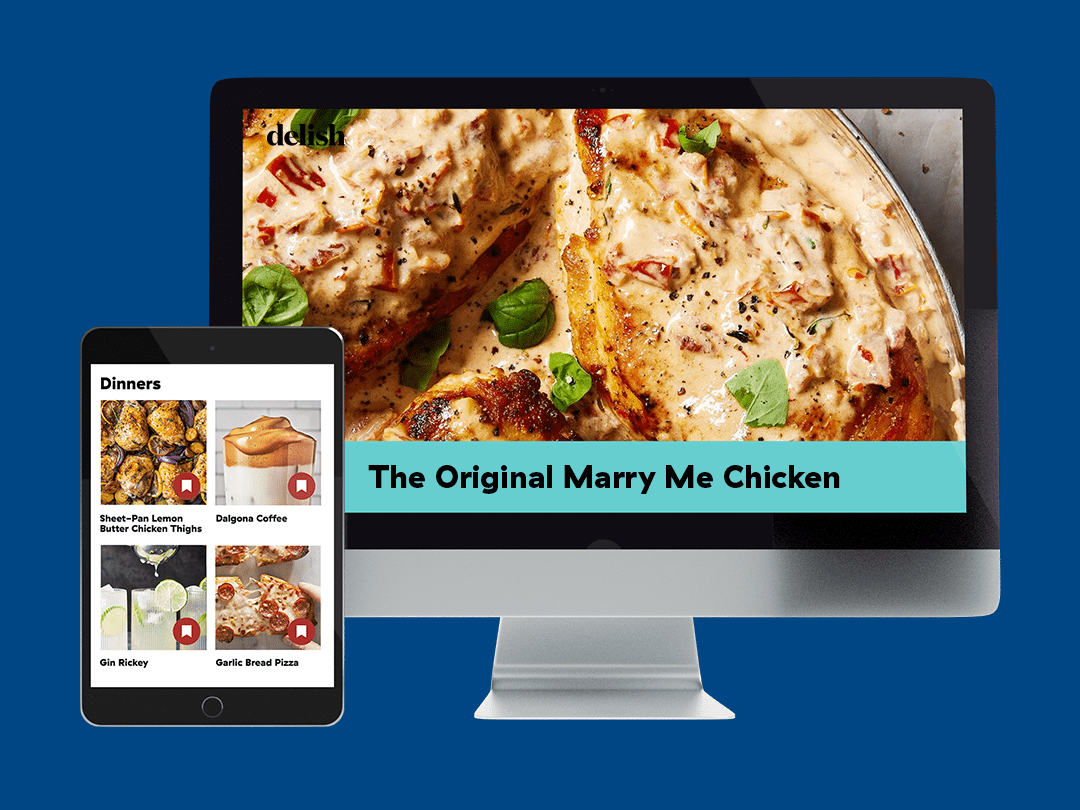 computer screen showing a recipe