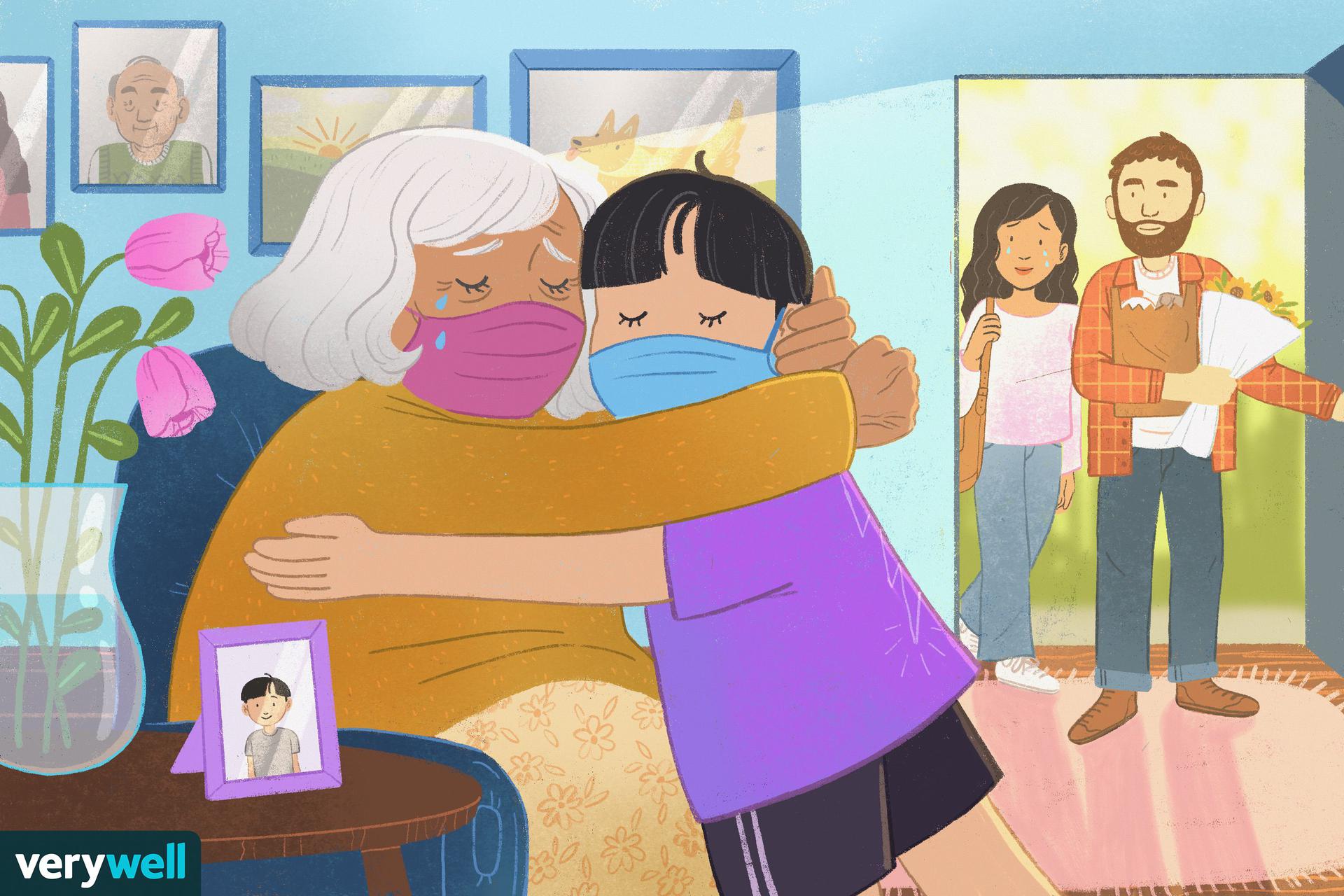 Happy Woman Looking Out Window