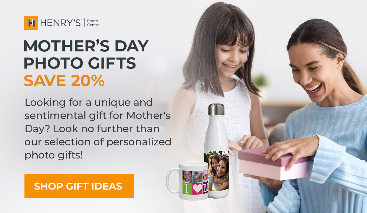 Henry's Photo Centre: Save 20 Percent off Mother's Day Photo Gifts
