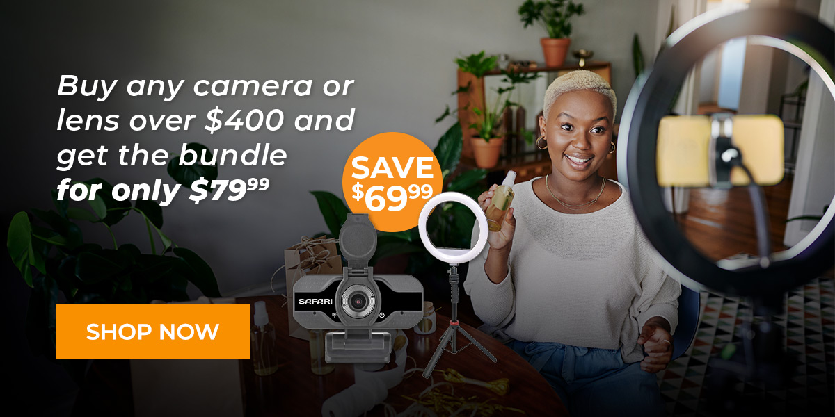 Henry's Exclusive Bundle: Buy any camera or lens over $400 and get the bundle for only $79.99