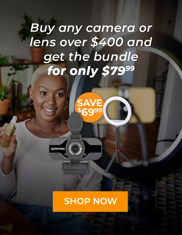 Henry's Exclusive Bundle: Buy any camera or lens over $400 and get the bundle for only $79.99