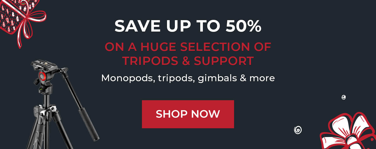 Save up to 50% on Tripods & Support