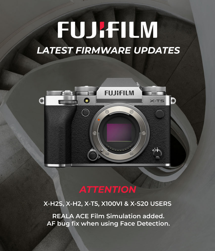Fujifilm Firmware Announcement: X-H2S, H-H2, X-T5, X100VI, X-S20