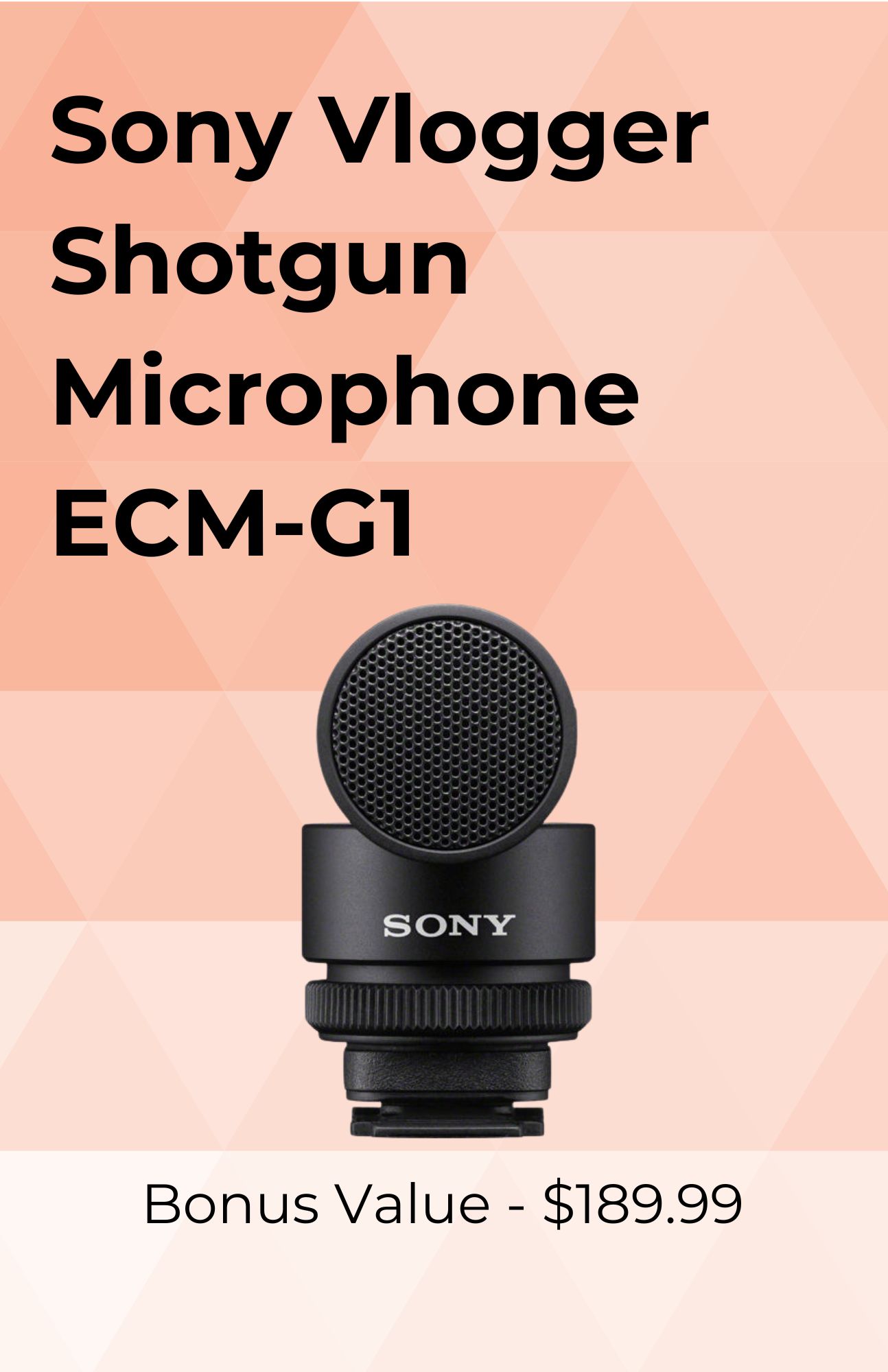 Sony Vlogger Shotgun Microphone ECM-G1
