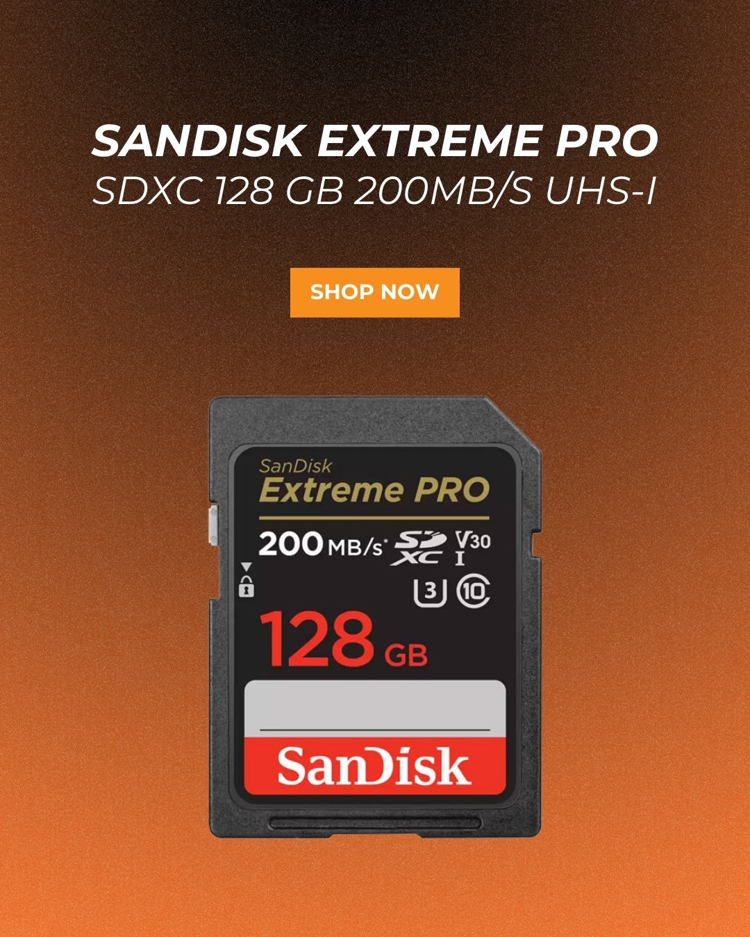 Sandisk Extreme PRO SDXC 128GB 200MB/s UHS-I