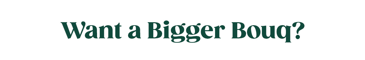 WANT A BIGGER BOUQ?