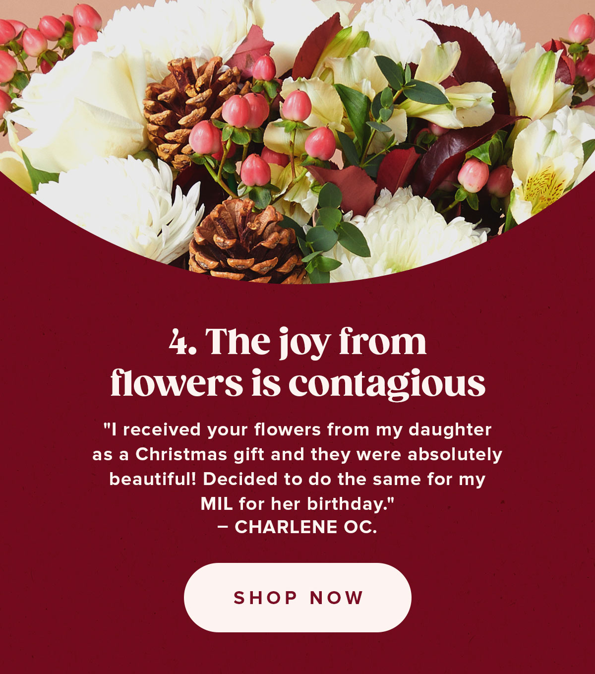 4. The joy from flowers is contagious 
