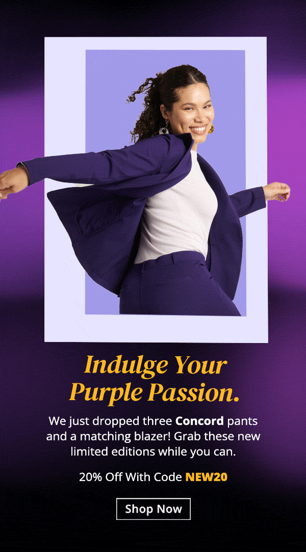 Indulge your purple passion! We just dropped four new Concord limited editions — grab yours while you can! And today only, 20% off with code NEW20