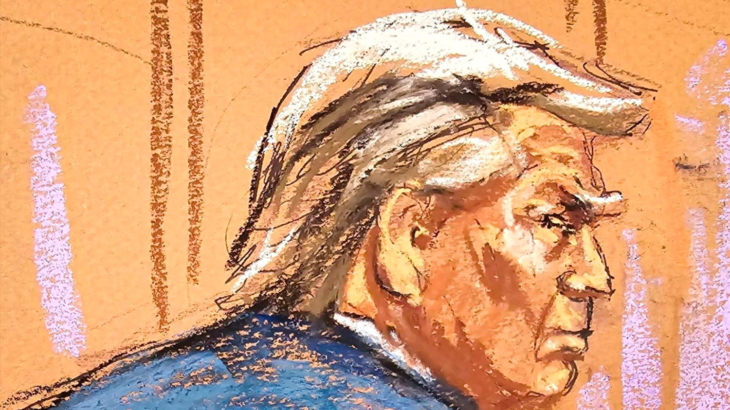 A photo montage of Trump and his attorney