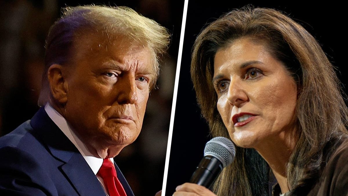 A photo montage of Donald Trump and Nikki Haley