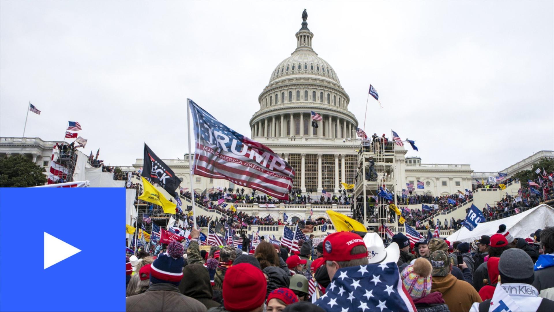 A photo of the Capitol being attacked on Jan. 6