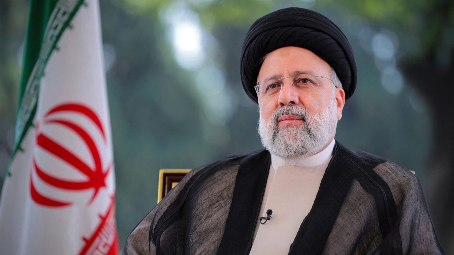A photo of Iranian President Ebrahim Raisi