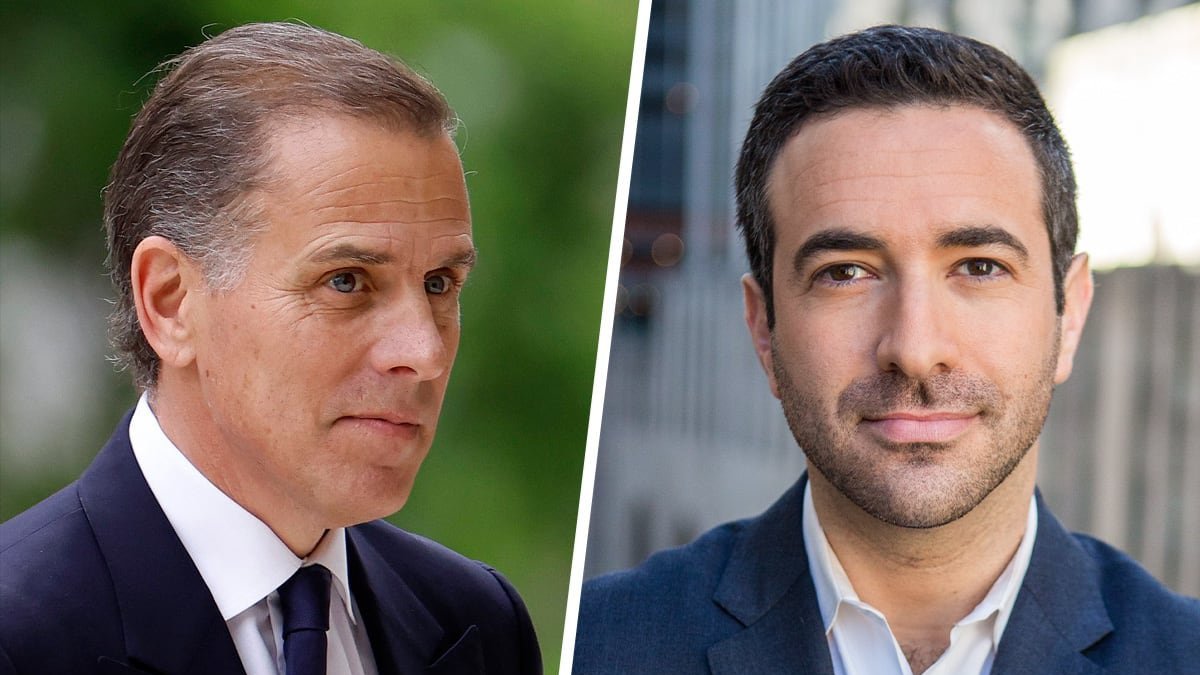 A photo composite of Hunter Biden and Ari Melber