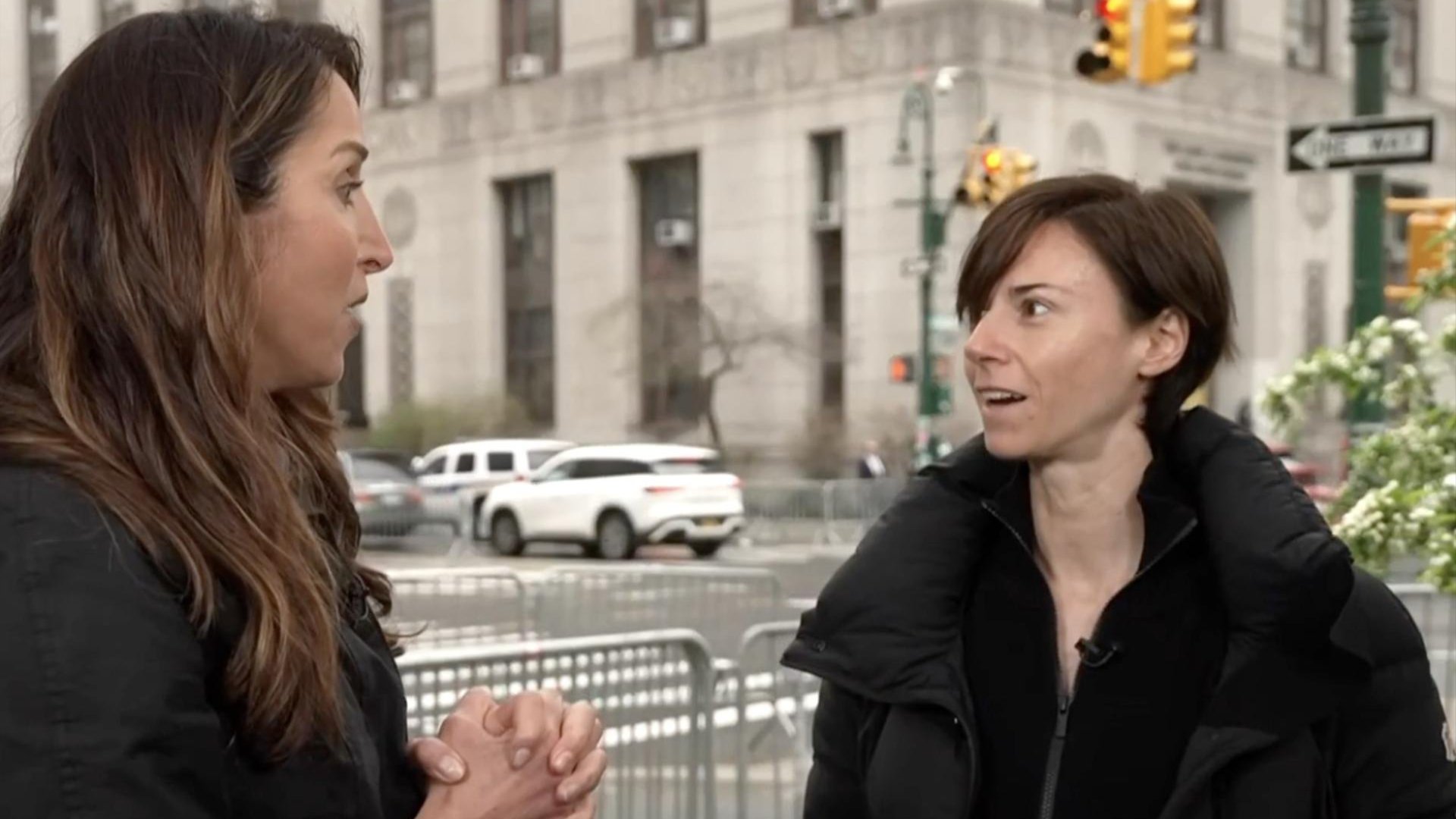 A photo of Yasmin Vossoughian and a dismissed juror