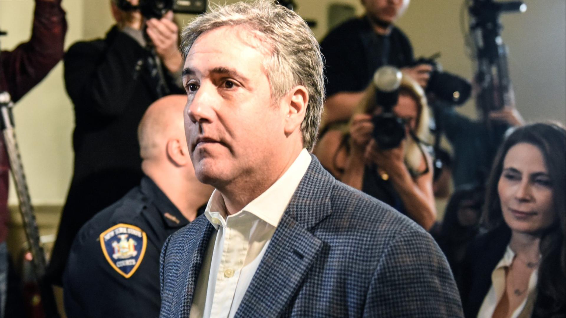 Michael Cohen leaving courtroom