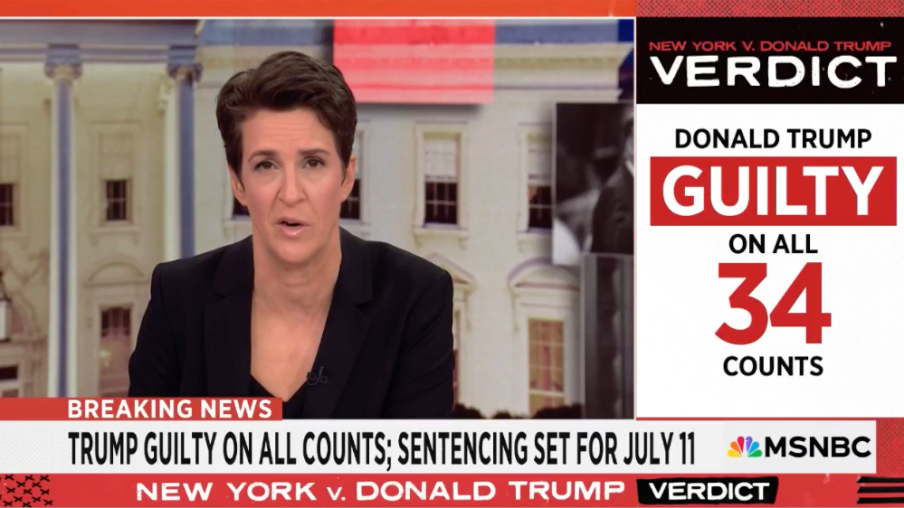 A screengrab of Maddow