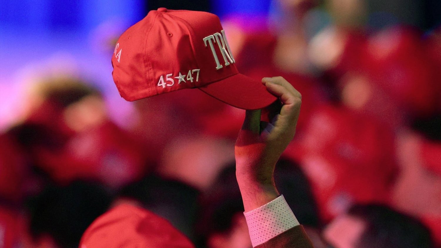 A photo of a Trump hat