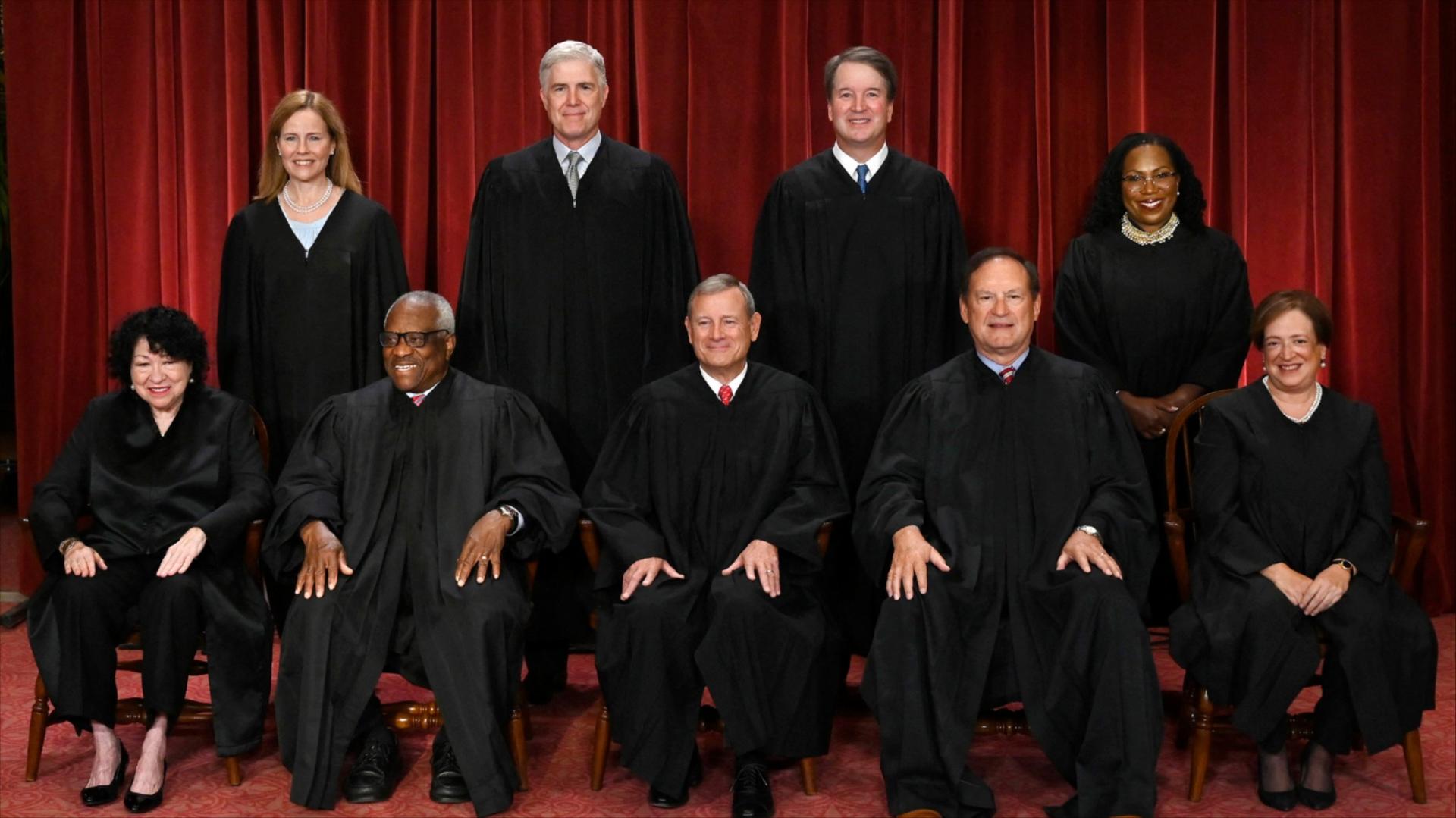 A photo of of the Supreme Court justices