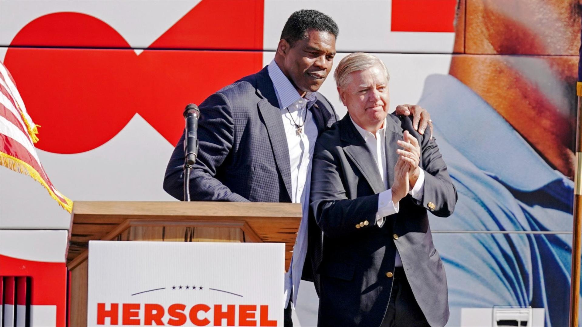 Image of Herschel Walker and Lindsey Graham