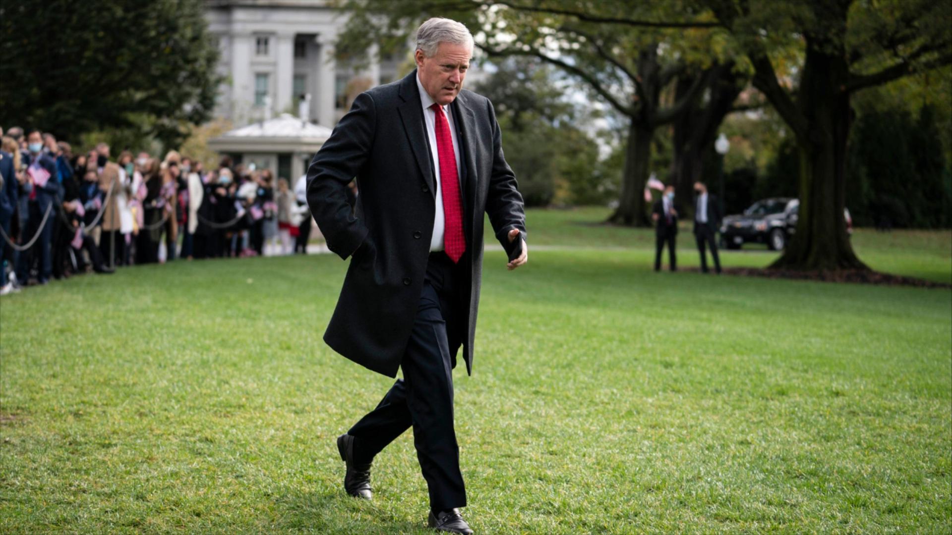 Mark Meadows walking on the White House lawn