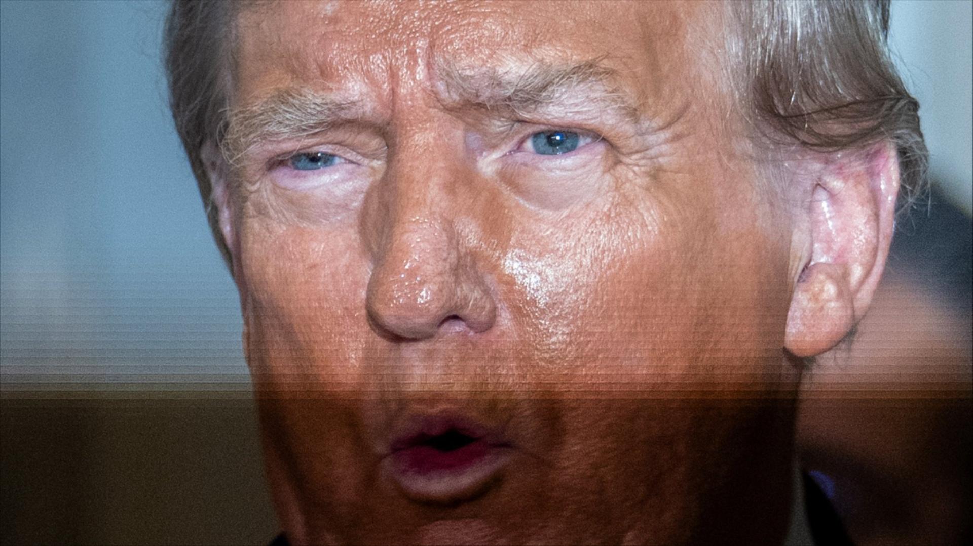 A photo of Trump's face