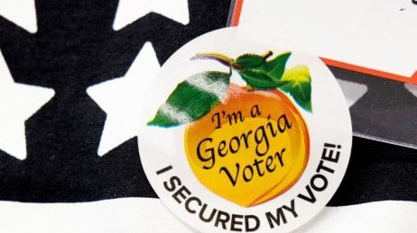 A graphic of a Georgia voter sticker