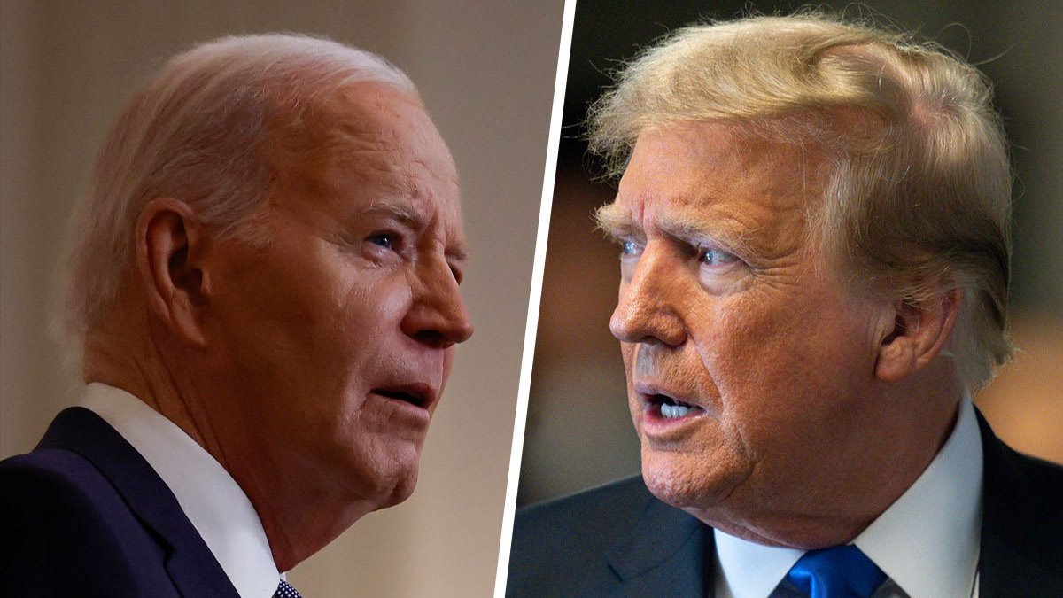 A composite photo of Biden and Trump
