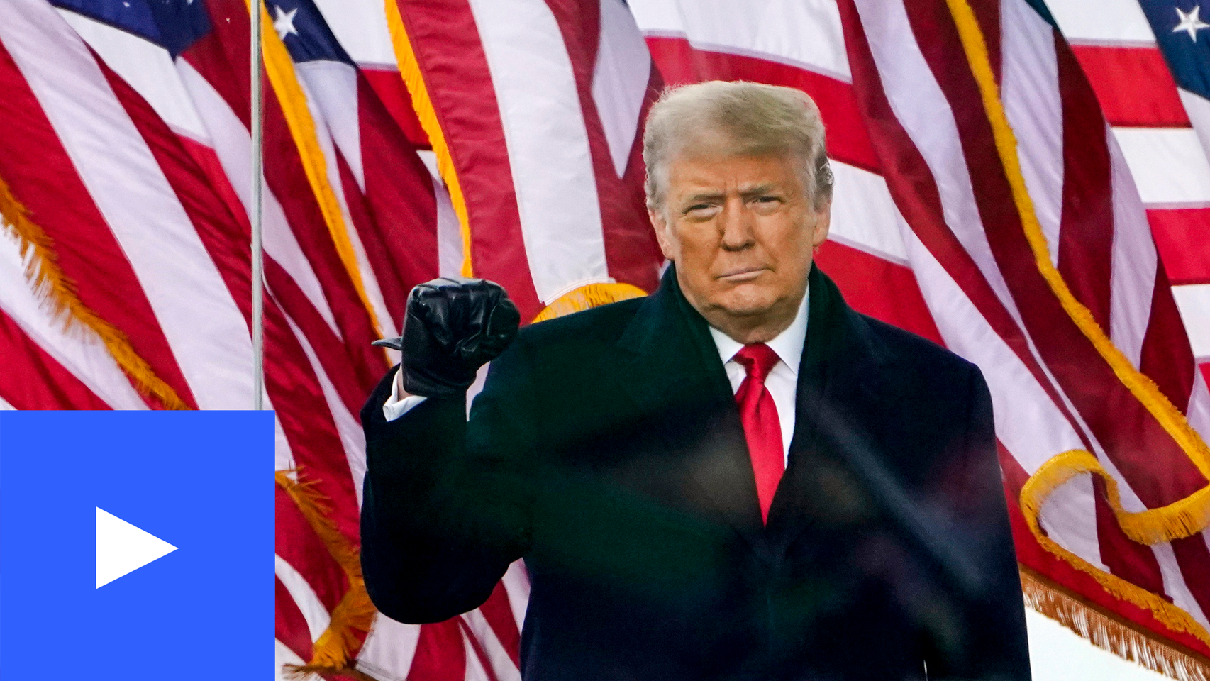 A photo of Trump at the Jan. 6 rally